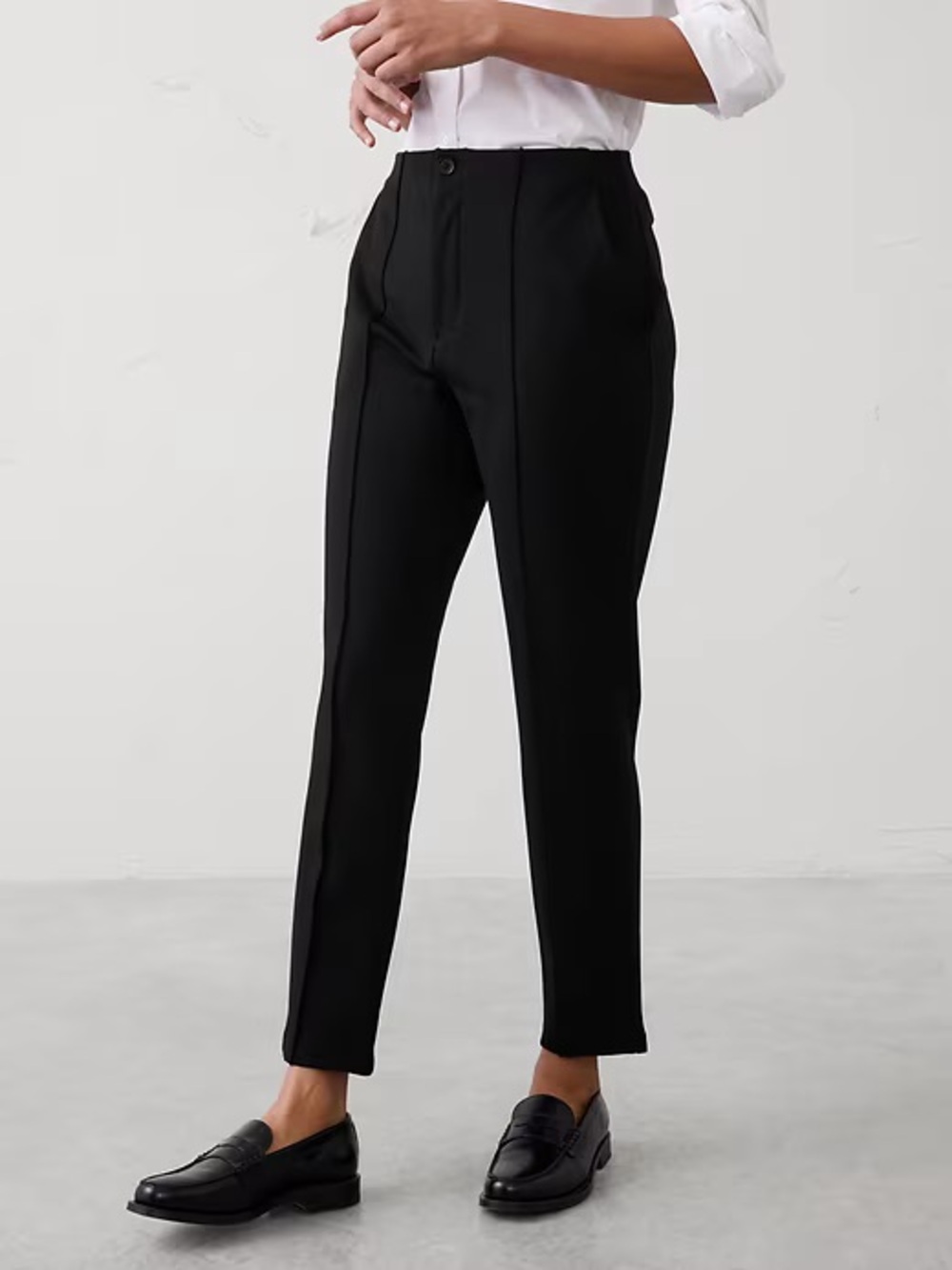 Classic Black Tailored Ankle Pants